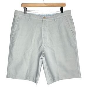 Footjoy Performance Golf Shorts Mens 36 x 9.5" Gray Flat Front Chino Logo